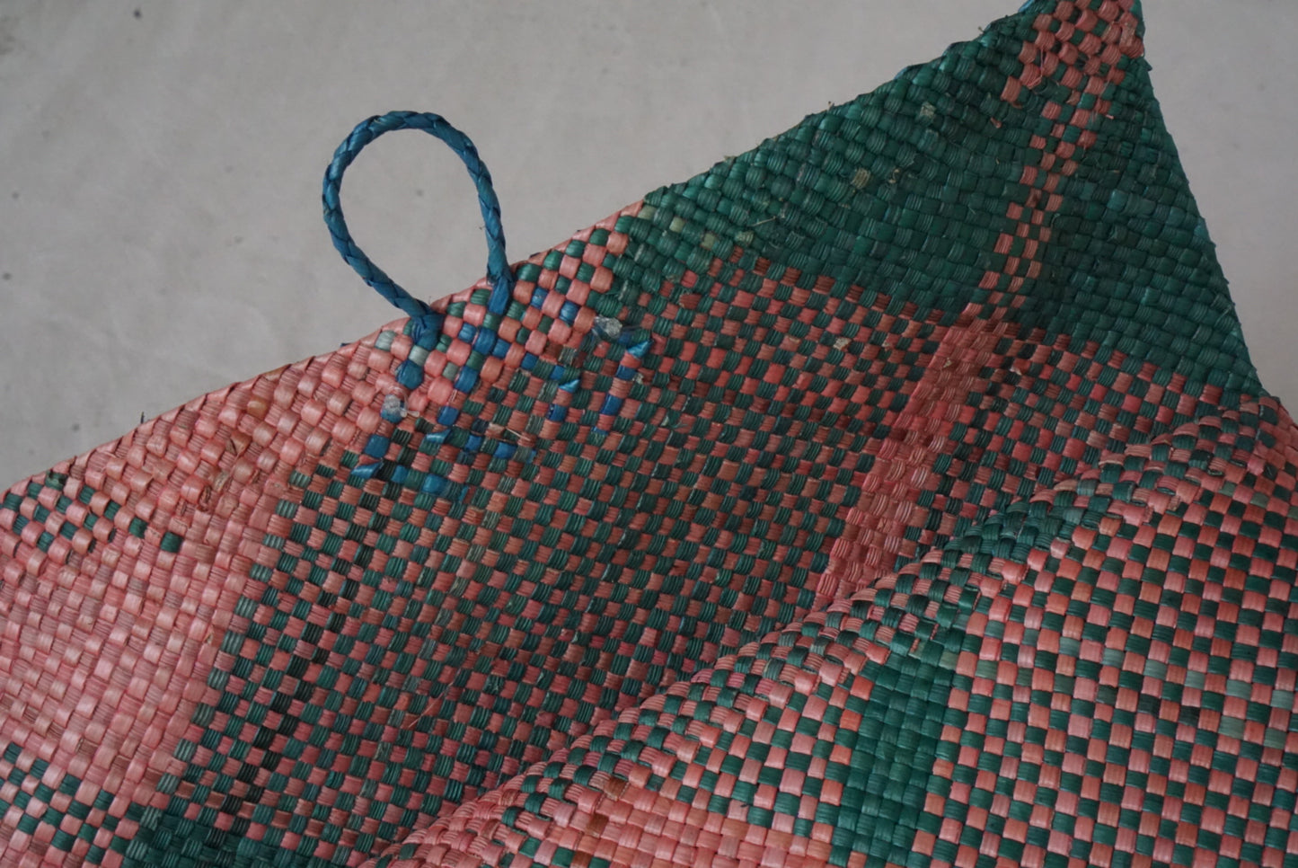 Handwoven Pouch in Red and Green